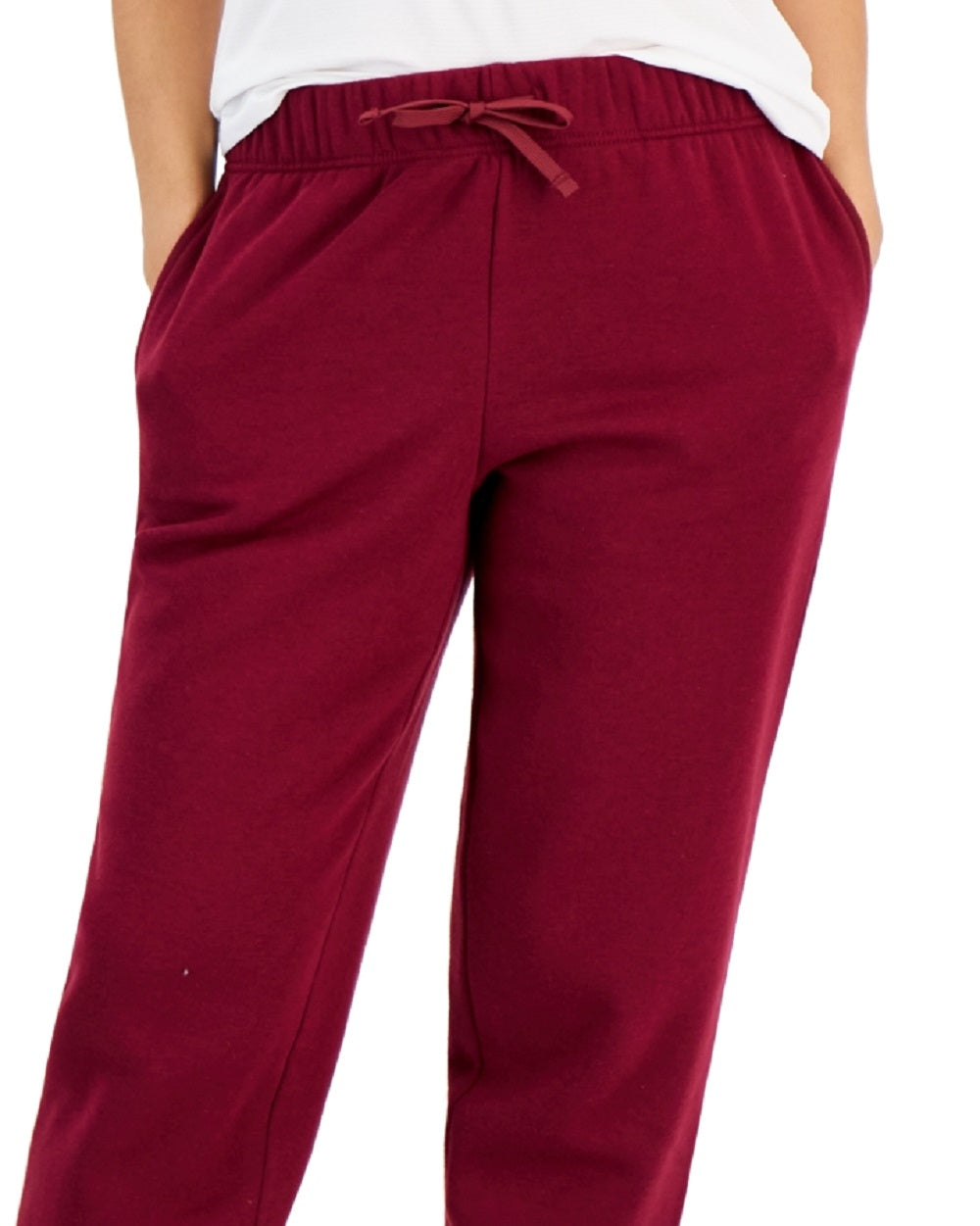 Calça jogger feminina ID Ideology Fleece vermelha tamanho grande