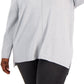 Suéter túnica feminino com costura frontal estilo &amp; co, cinza, tamanho 2X
