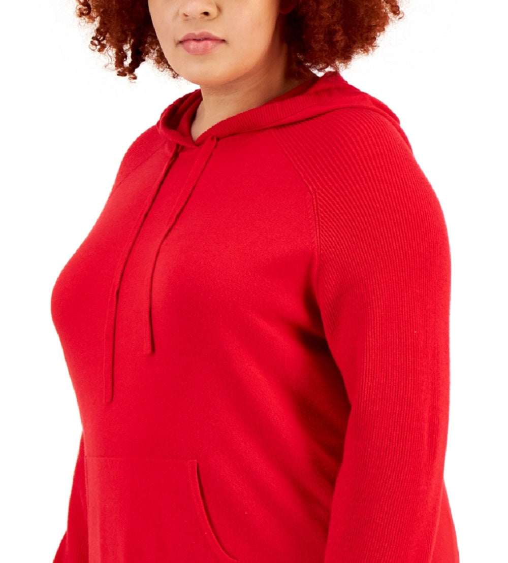 Suéter com capuz feminino Style &amp; Co vermelho tamanho 0X