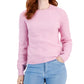 Suéter feminino estilo &amp; co com manga bufante e gola redonda, rosa, tamanho extragrande
