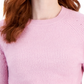 Suéter feminino estilo &amp; co com manga bufante e gola redonda, rosa, tamanho extragrande