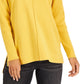 Suéter túnica feminino com costura frontal estilo &amp; co, amarelo, tamanho grande