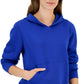 ID Ideology Moletom com capuz feminino liso azul tamanho grande
