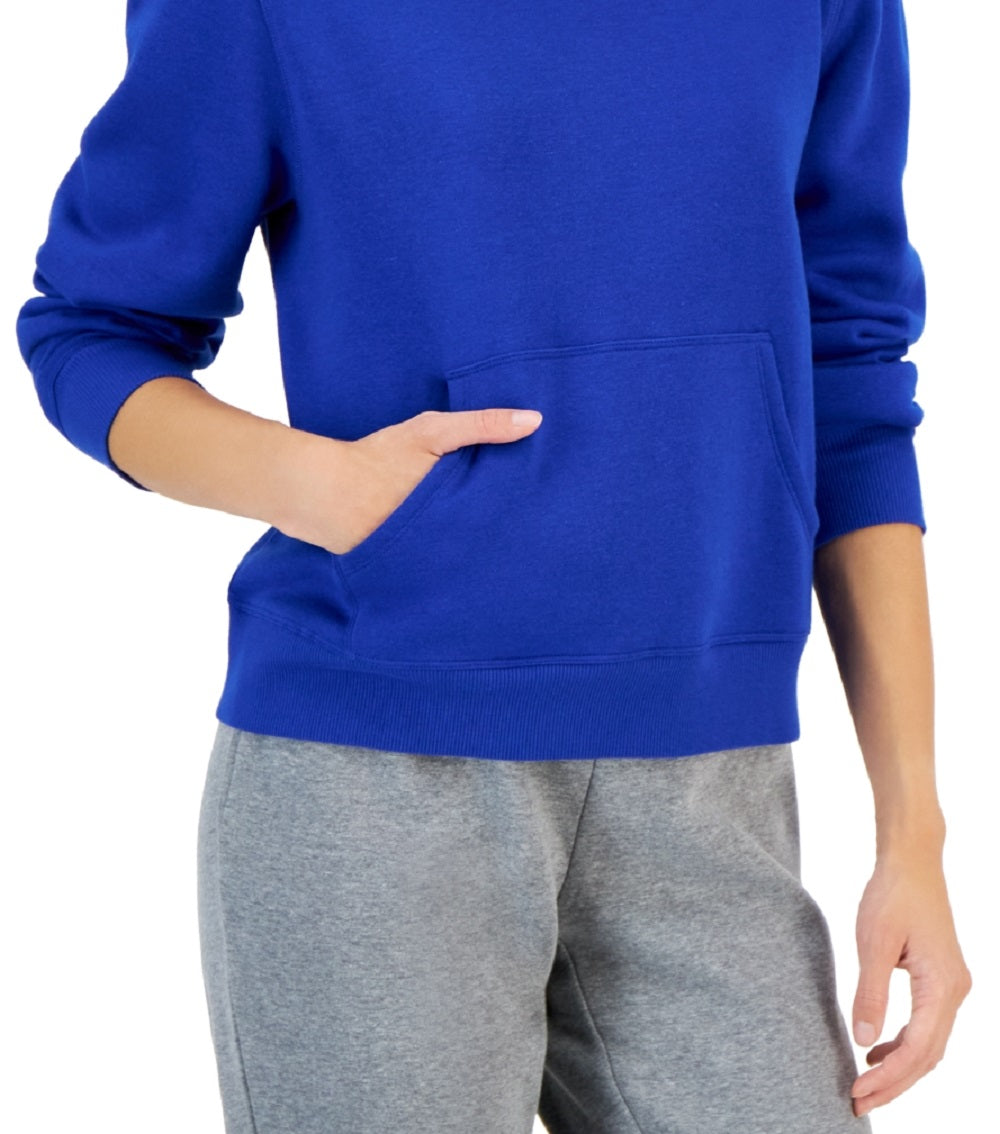 ID Ideology Moletom com capuz feminino liso azul tamanho grande