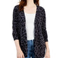 Cardigan estampado feminino Style &amp; Co cinza tamanho X-S