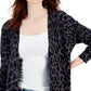 Cardigan estampado feminino Style &amp; Co cinza tamanho X-S