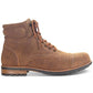 Botas masculinas Baker de couro sintético com cadarço Sun + Stone, marrom, tamanho 10,5 M