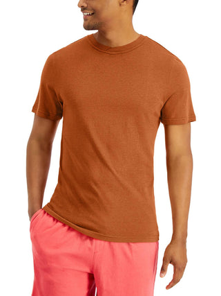 Camiseta de pijama masculina Club Room laranja tamanho grande