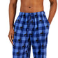 Calça de pijama de lã aconchegante masculina Club Room, azul, tamanho XX-G