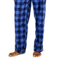 Calça de pijama de lã aconchegante masculina Club Room, azul, tamanho XX-G