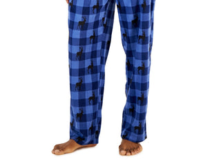 Calça de pijama de lã aconchegante masculina Club Room, azul, tamanho XX-G