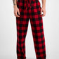 Calça de pijama de lã aconchegante masculina Club Room, vermelha, tamanho XX-G