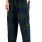Calça de pijama de lã aconchegante masculina Club Room, verde, tamanho extragrande