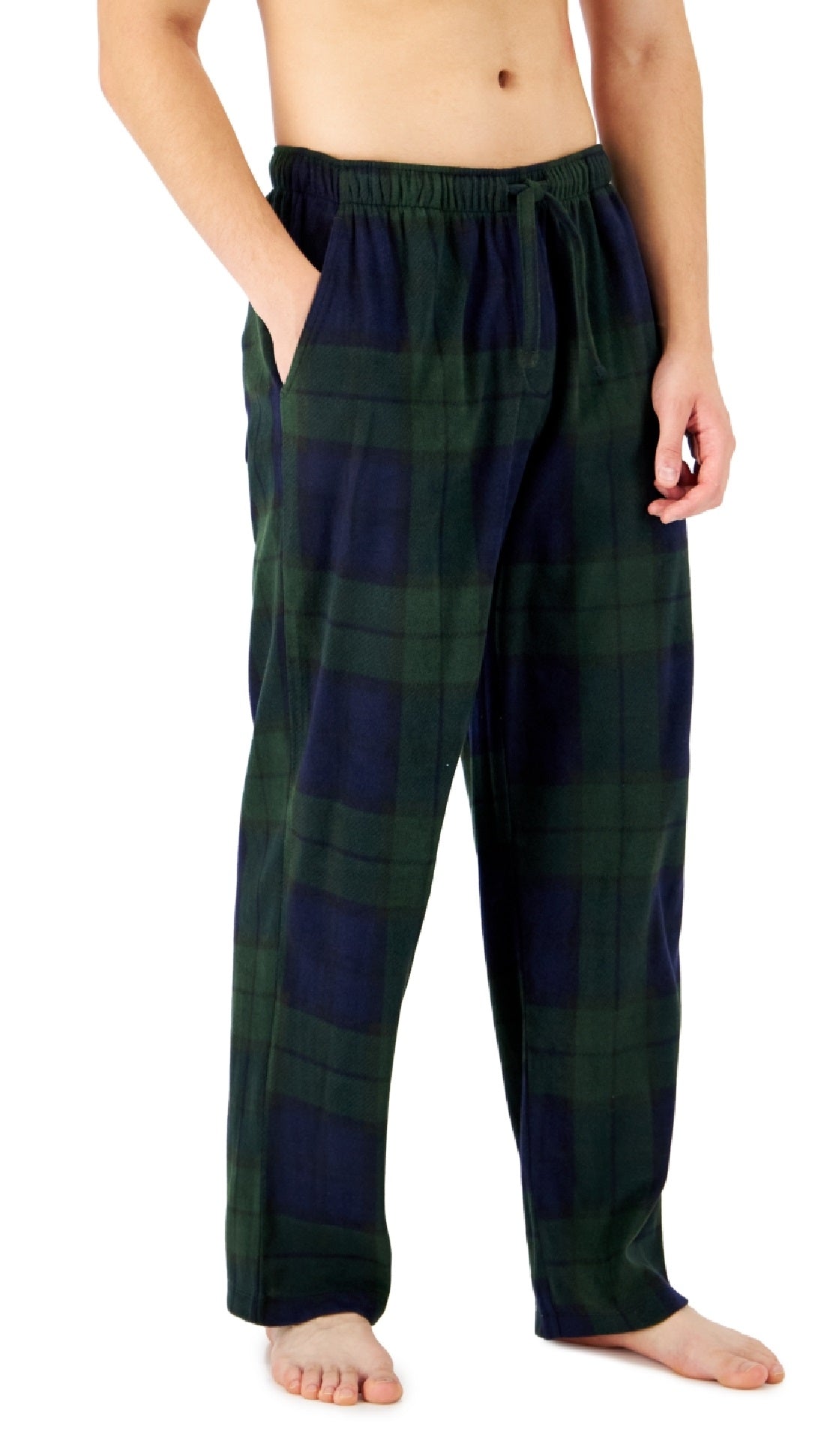 Calça de pijama de lã aconchegante masculina Club Room, verde, tamanho extragrande