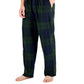 Calça de pijama de lã aconchegante masculina Club Room, verde, tamanho XX-G