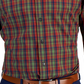 Camisa social masculina xadrez slim fit Club Room vermelha