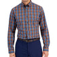 Camisa social masculina xadrez slim fit Club Room, azul, tamanho grande