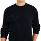 Suéter masculino de gola redonda Tucker da INC International Concepts, preto, tamanho médio