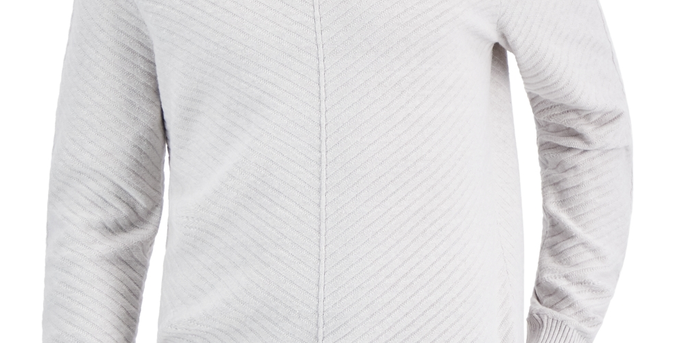 Suéter masculino Axel de gola alta, cinza, tamanho grande, da INC International Concepts