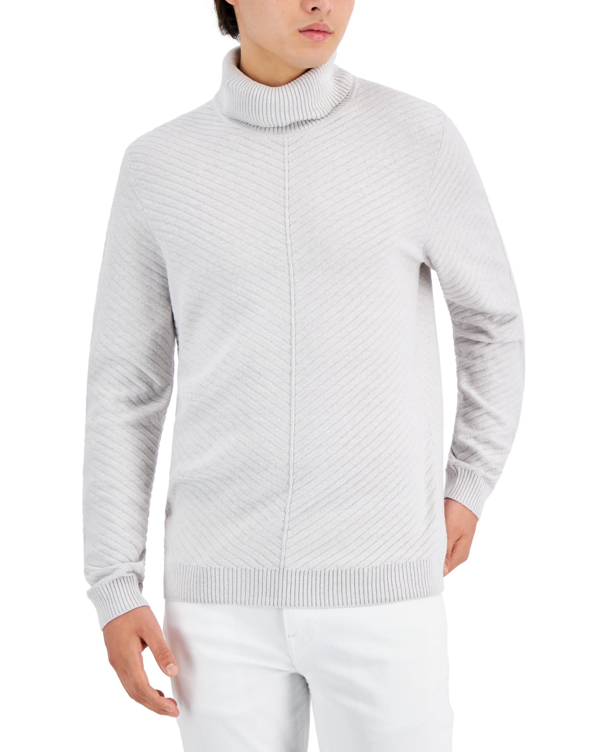 Suéter masculino Axel de gola alta, cinza, tamanho extragrande, da INC International Concepts