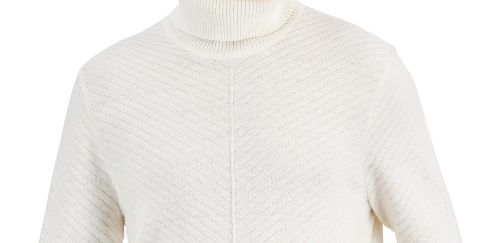 Suéter masculino Axel de gola alta da INC International Concepts, branco, tamanho grande