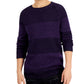 Suéter masculino com gola redonda e trançado da INC International Concepts, roxo, tamanho extragrande