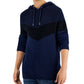 Suéter com capuz colorblock masculino da INC International Concepts, azul, tamanho extragrande