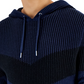 Suéter com capuz colorblock masculino da INC International Concepts, azul, tamanho extragrande