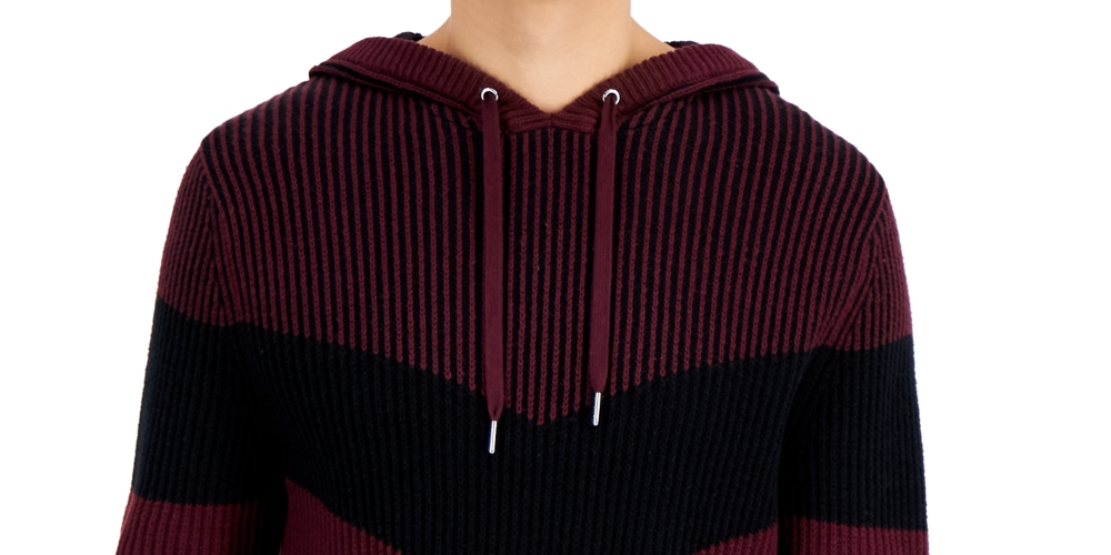 Suéter com capuz masculino colorblock da INC International Concepts, vermelho, tamanho XX-G