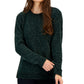 Karen Scott Suéter Básico Chenille Feminino Verde Tamanho Grande