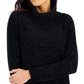 Karen Scott Suéter Feminino Chenille Gola Redonda Preto Tamanho Grande