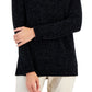 Karen Scott Suéter Feminino Chenille Gola Redonda Preto Tamanho Grande