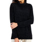 Karen Scott Suéter Feminino Chenille Gola Redonda Preto Tamanho Grande