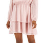 Vestido feminino com estampa de bolinhas e clipe metálico da INC International Concepts, rosa, tamanho médio