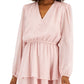 Vestido feminino com estampa de bolinhas e clipe metálico da INC International Concepts, rosa, tamanho extragrande