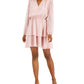 Vestido feminino com estampa de bolinhas e clipe metálico da INC International Concepts, rosa, tamanho extragrande