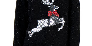 Karen Scott Women's Holiday Sweater Black Size X-Large