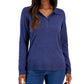 Suéter polo feminino Karen Scott Plush Azul Tamanho XX-G