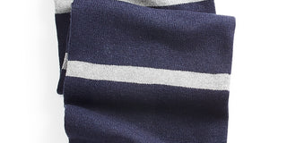 Cachecol de malha com listras horizontais Alfani masculino, azul, tamanho regular