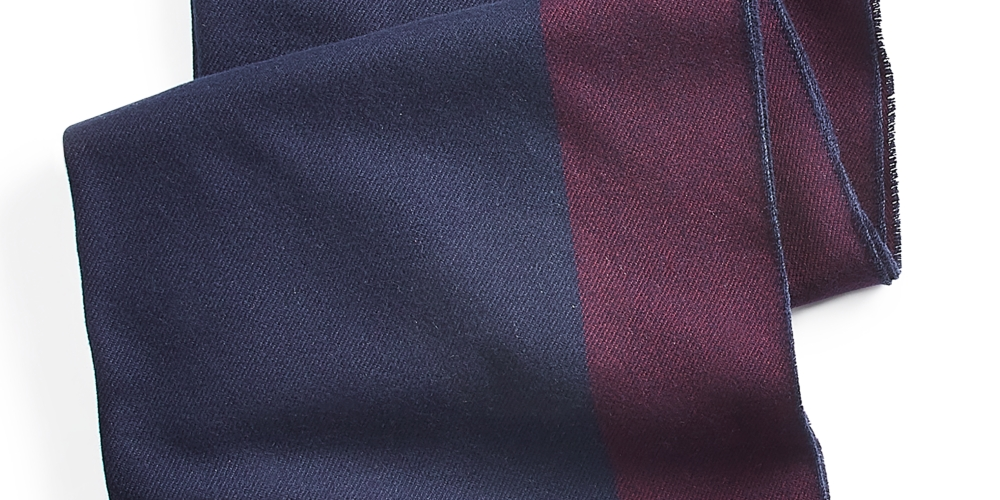 Cachecol Alfani Masculino Colorblocked Azul Tamanho Regular