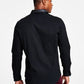 | Camisa masculina de botões, corte clássico e gola de couro sintético, preta, tamanho M, da Inc International Concepts