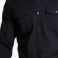 | Camisa masculina de botões, corte clássico e gola de couro sintético, preta, tamanho M, da Inc International Concepts