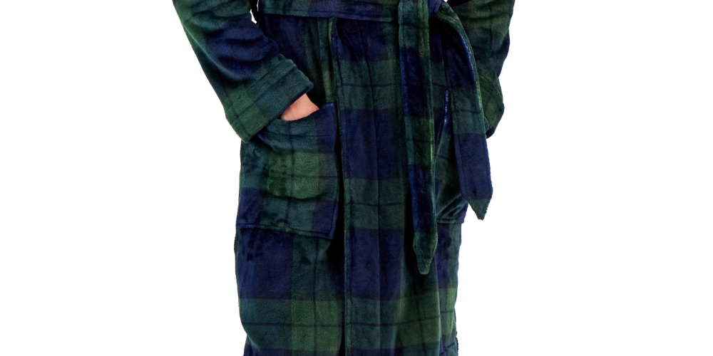 Club Room Pijama de pelúcia masculino azul tamanho pequeno