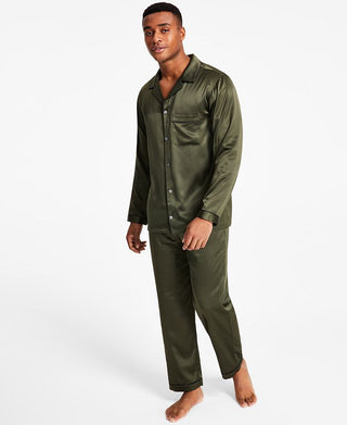Conjunto de pijama masculino com 2 peças, verde, tamanho grande, da INC International Concepts