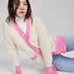 Cardigan feminino com blocos de cores Charter Club, marrom, tamanho pequeno
