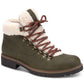 Botas masculinas Sun + Stone Glenn de couro sintético com acabamento em lã e cadarço, verdes