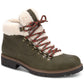 Botas masculinas Sun + Stone Glenn de couro sintético com acabamento em lã e cadarço, verdes