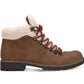 Botas masculinas Sun + Stone Glenn de couro sintético com acabamento em lã e cadarço, tamanho 10,5, marrom