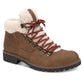 Botas masculinas Sun + Stone Glenn de couro sintético com acabamento em lã e cadarço, tamanho 10,5, marrom