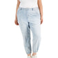 Calça jogger jeans feminina estilo &amp; co, azul, tamanho 14W